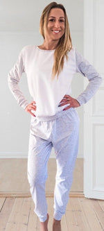 Adult Grey Cotton Long Pyjamas