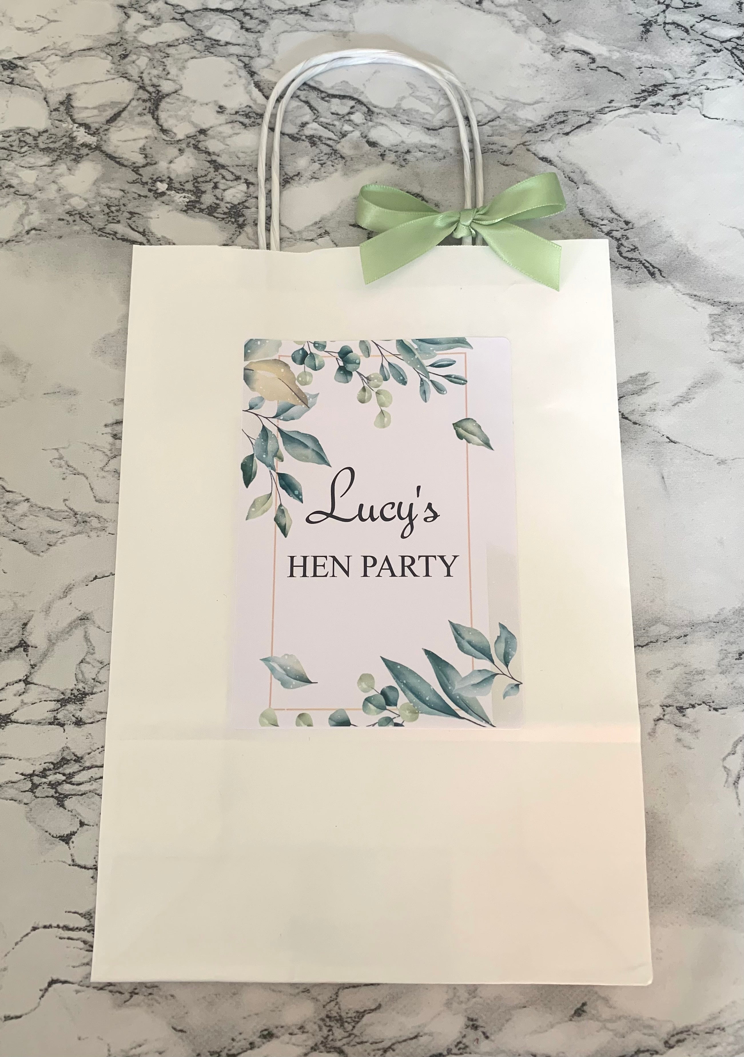 Personalised Hen Party Bags (leaf design)