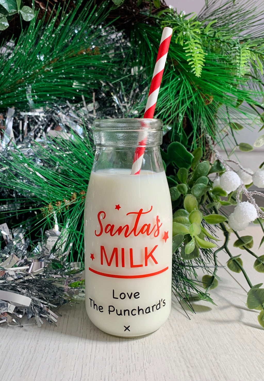Santa’s Milk Glass