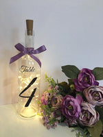 Light-up Wine Bottle Table Numbers